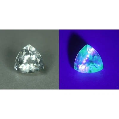 0.76 Cts" Antiguo_100% Natural Sin Tratar Mexicano UV Cambio de Color HIALITA Ópalo " Foto 1 de 4