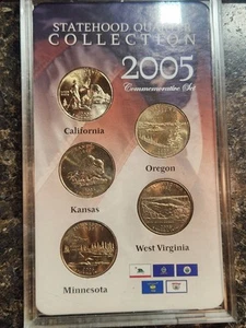 2005 Statehood Quarter Collection Box Set P, D & Gold Editions 15 Coins - Picture 1 of 6