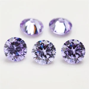 5Pcs AAAAA Light Blue Zircon 6MM 1.45CT Round  Cut Shape VVS Loose Gemstone - Picture 1 of 4