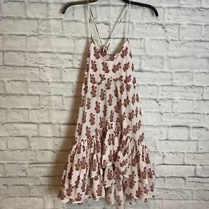 J. Vestido de playa Crew nuevo con etiquetas para mujer Cottagecore Boho estampado floral en capas - Imagen 1 de 11