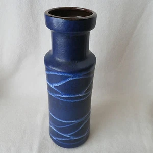 gran jarrón de diseño cerámica azul W. Alemania cerámica alemana 205/32 32 cm de alto EXCELENTE - Imagen 1 de 6