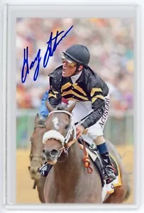 Foto firmada por Gary Stevens - 2013 Preakness Stakes Win Pimlico Race Course Oxbow - Imagen 1 de 2