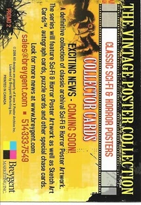 CLASSIC SCI-FI HORROR POSTERS 2006 PROMO CARD 2 INVASION SAUCER-MEN BREYGENT - Bild 1 von 1