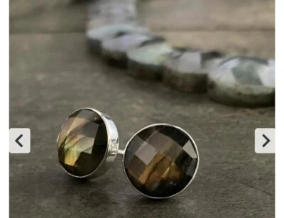 Pendientes de labradorita de plata de ley HSN Jay King Foto 1 de 4