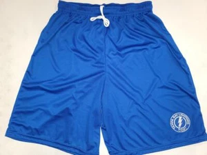 0724-1 TAMPA BAY LIGHTNING Polyester Jersey SHORTS W/Pockets ROYAL - Picture 1 of 1