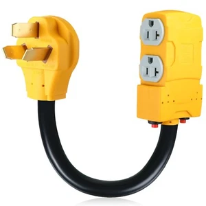 220 auf 110 Adapter kompatibel mit NEMA 10-50P auf 4x 5-20R/15R mit 20 Amp Ci... - Bild 1 von 7