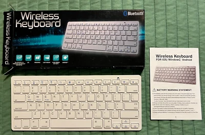 (Batteries Included) Wireless Bluetooth Keyboard Model BK3001 for Apple and PC - Image 1 of 4