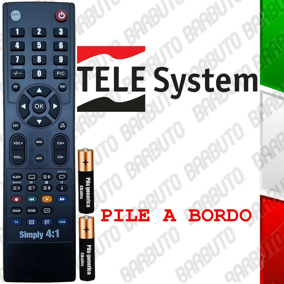 TELECOMANDO PER TELESYSTEM SELEZIONA IL MODELLO DEL TUO APPARECCHIO - Immagine 1 di 1