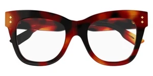 Gucci GG1082O Eyeglasses Women Havana Square 50mm New & Authentic - Picture 1 of 5