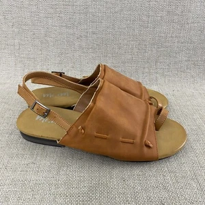 Sandalias Mi.iM para mujer 6 puntas abiertas marrón correa al tobillo zapatos planos NUEVOS - Imagen 1 de 8