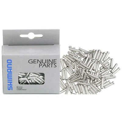 Shimano 100 x Bicycle Inner Wire Gear Shifter Brake Cable End Caps 1.6mm Silver - Image 1 of 4