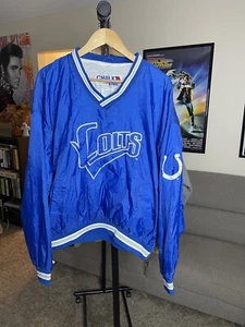 Chaqueta cortavientos vintage Indianapolis Colts línea tiza para hombre XL - Imagen 1 de 7