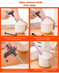 Kitchen Stainless Steel Coconut Opener Drilling tool knifel Party Coco Gadgets - Picture 1 of 5