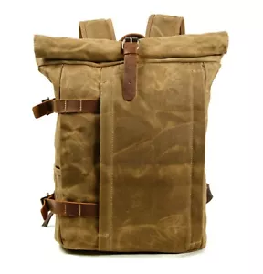 Motorrad Rucksack / Motorradtasche Canvas Vintage VR2 20 Liter braun - Bild 1 von 4