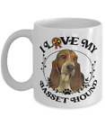 Basset Hound Mug, I Love My BASSET HOUND Coffee Mug Gift for Dog Lovers
