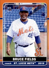 2019 St. Lucie Mets Grandstand #9 Bruce Fields Hitting Coach - NM Baseball Card