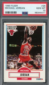 Michael Jordan 1990 Fleer Basketball Card #26 Graded PSA 10 - Picture 1 of 2