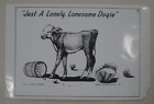 1949 Western Comic Dude Larsen Postcard Just A Lonely Lonesome Dogie Unposted