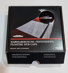 Genuine MINI JCW Floating Spinning Hub Cap Badge Set 3612469710, F56 JCW 56mm - Picture 1 of 5