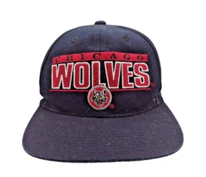 Vintage 90s IHL Chicago Wolves Sports Specialties Snapback Hat Rare HTF - Picture 1 of 8