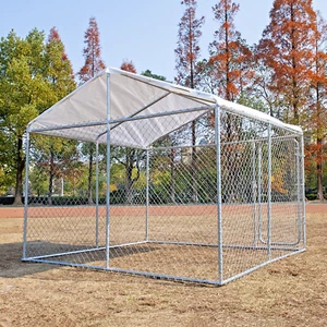 10x10 ft Outdoor Dog Cage Kennel Pet House Enclosure Playpen w/Chain Link Fence - Picture 1 of 13
