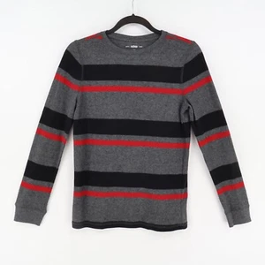 Urban Pipeline Ultimate Thermal Long Sleeve Shirt Boys Size L Gray Striped Soft - Picture 1 of 7