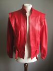 Michael Jackson  Vintage Thriller Red Leather Jacket size 10 8 80s 90s NEW WAVE