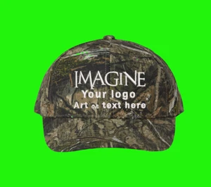 Mossy Oak Breakup Blaze Cap with YOUR Logo, Text, or Art - Picture 1 of 11