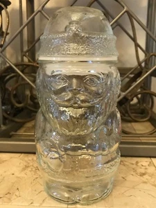 2er Set Weihnachtsmann Klar Kristallglas Keks- oder Bonbonglas - Bild 1 von 9