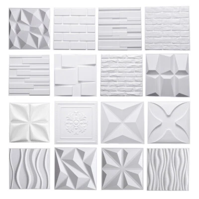 LIFELOOK 3D Wall Panels Ceiling Wallpaper Cladding Covering Kitchen Decorative Tiles 50Cm