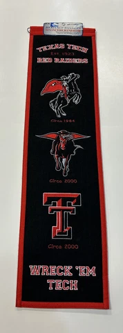 Texas Tech Red Raiders NCAA Winning Streak Embroidered Heritage Banner! Cover