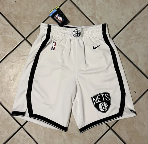 Nike 2021 NBA Brooklyn Nets Home Icon Edition Swingman Shorts Men’s Sz S Cover