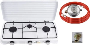 Gaskocher 3 flammig 5,4 KW Campingkocher 50mbar Kochfeld Gas Kocher Herd Outdoor - Bild 1 von 7