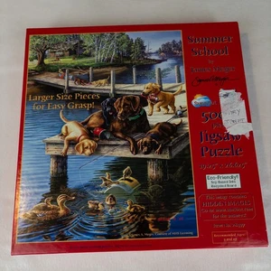 Rompecabezas James Meger SunsOut Summer School 500 piezas Labrador Retriever - Imagen 1 de 6