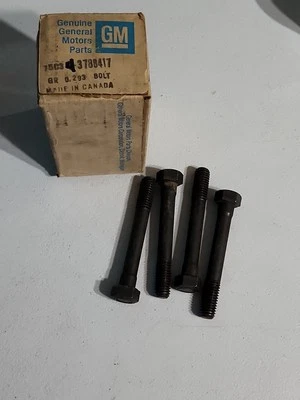 1966-75 OLDSMOBILE CARS L6 ENGINE CYLINDER HEAD BOLTS 3788417 Lot Of 4 NOS GM - Image 1 of 3