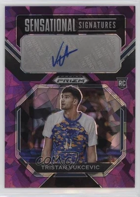 2023 Panini Prizm Draft Picks Purple Ice /99 Tristan Vukcevic Rookie Auto RC - Image 1 of 2