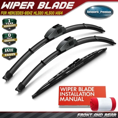 Limpiaparabrisas 3 piezas 22" y 22" y 17" para Mercedes-Benz ML320 ML500 W164 Foto 1 de 4