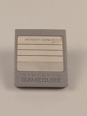 Official Genuine OEM Nintendo GameCube Memory Card 59 Blocks Gray DOL-008⬅️🔥 - Image 1 of 2