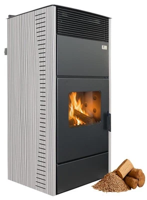 FUEGO Kaminofen Antes Country Hybrid Holz Pellet wasserführend Lärche 20-34 kW - Bild 1 von 4
