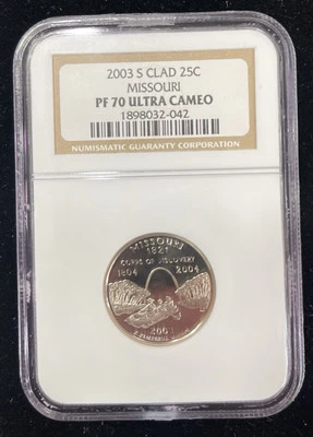 2003 S Clad 25C Missouri NGC PF 70 Ultra Cameo - Image 1 of 2