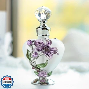 Flacon de parfum YU FENG rechargeable vide fleur cristal fait main décoration maison la - Photo 1/5