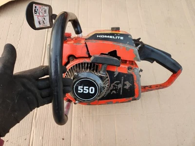 Motosierra Homelite 550 incompleta ¡Gran compresión funciona! Vintage Foto 1 de 4