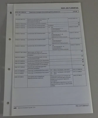 Esquemático Mercedes-Benz W204 Regulación Asiento ( Esv ) Vollelektrisch Tipo - Imagen 1 de 2