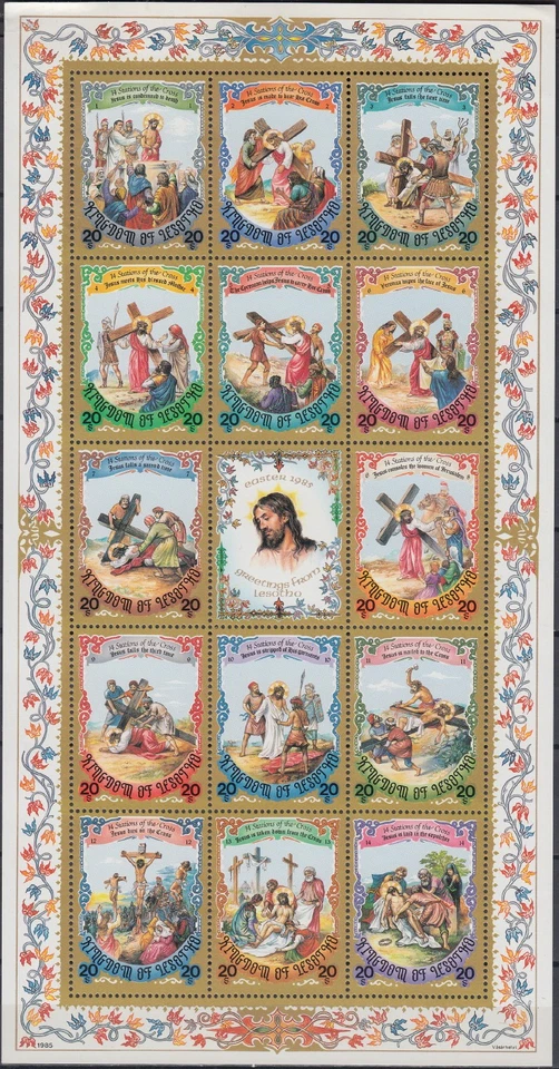 Lesoto Ambas S/S Pascua Estaciones de la Cruz 1985 MNH-16,10 euros Foto 1 de 2
