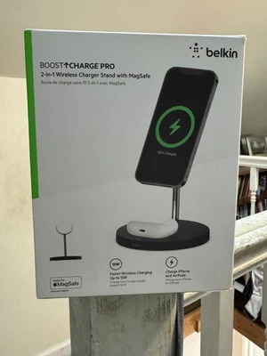 Belkin Boost Charge Pro 2-in-1 Wireless Charger Stand with MagSafe - Black - Image 1 of 3