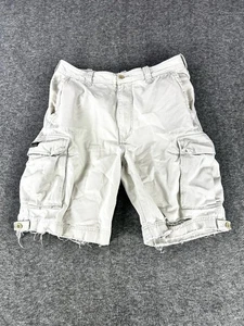 Vintage Abercrombie Cargo Shorts Herren 33 Khaki Fallschirmjäger Baggy Distressed - Bild 1 von 7