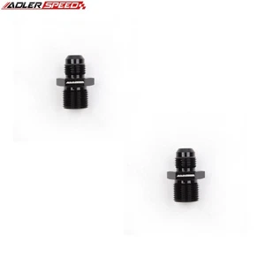 ADLERSPEED 2PCS AN6 -6AN Male To 3/8" BSP BSPP Straight Fitting Adapter Black US - Bild 1 von 9