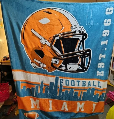 NUEVA manta polar del equipo Miami Dolphins NFL (50x60 pulgadas) Foto 1 de 2