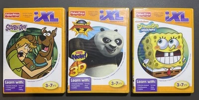 Fisher Price iXL Learning System Lot 3 Learning Games - Spongebob Scooby Kung Fu - Image 1 of 2