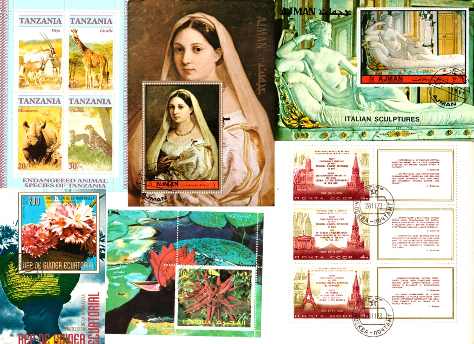 6 sábanas de recuerdo/de lujo = planta de lago = arte = animales = hoja grande de pulido Foto 1 de 1